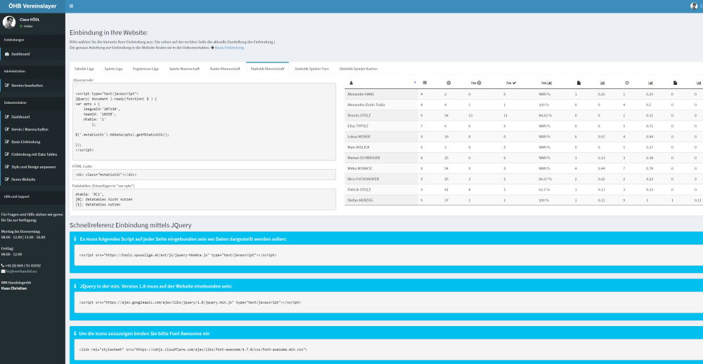  Web Application Entwicklung: OHB Tools